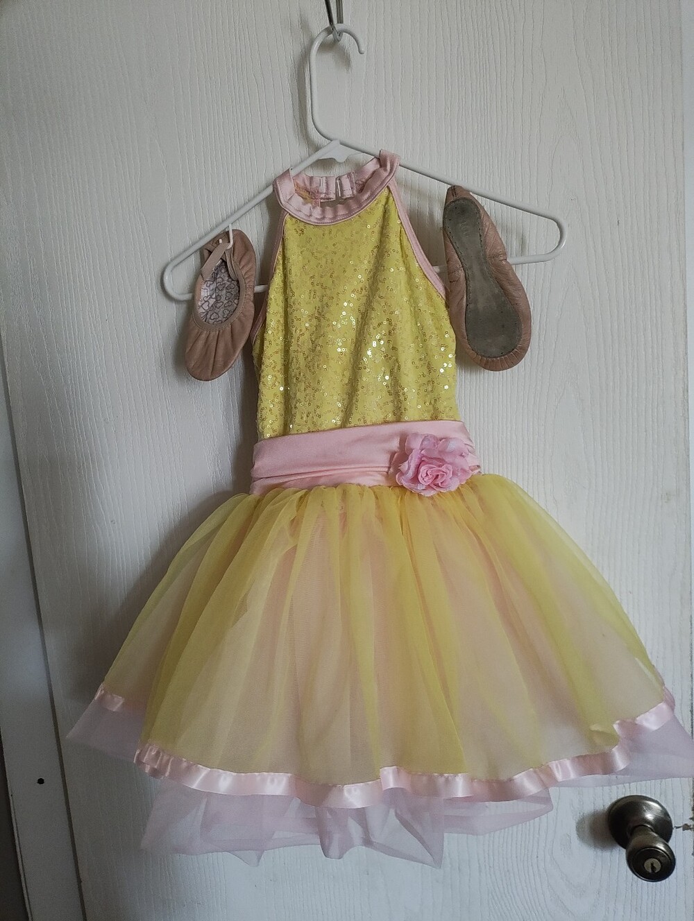 Pink and Yellow Sequin Tutu Dress - Kids Costume